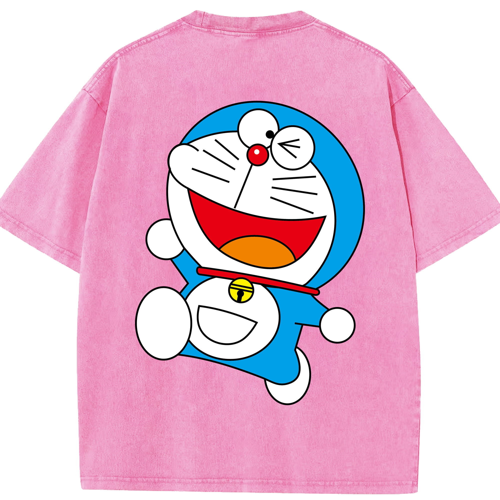 （画像用） ドラえもん Doraemon 綿100% ヴィンテージ風 半袖Tシャツ（背面プリント）